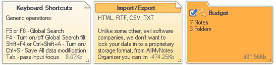 Thumbnail view for documents/folders
