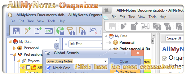 All My Notes Organizer - the best KeyNote replacement app - screens